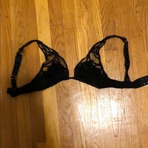 La Perla black lace bra size 34B